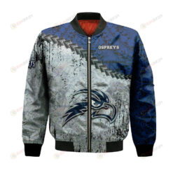 North Florida Ospreys Bomber Jacket 3D Printed Grunge Polynesian Tattoo