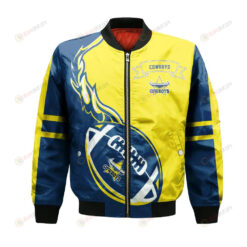 North Queensland Cowboys Bomber Jacket 3D Printed Flame Ball Pattern