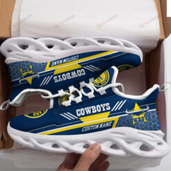 North Queensland Cowboys Logo Custom Name Pattern 3D Max Soul Sneaker Shoes