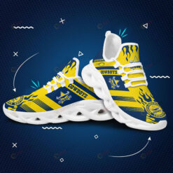 North Queensland Cowboys Logo Fire Pattern Custom Name 3D Max Soul Sneaker Shoes