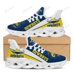 North Queensland Cowboys Logo Torn Pattern 3D Max Soul Sneaker Shoes