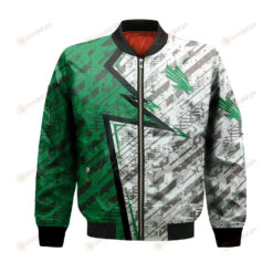 North Texas Mean Green Bomber Jacket 3D Printed Abstract Pattern Sport
