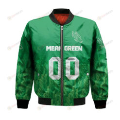 North Texas Mean Green Bomber Jacket 3D Printed Team Logo Custom Text And Number