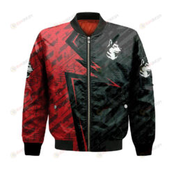 Northeastern Huskies Bomber Jacket 3D Printed Abstract Pattern Sport