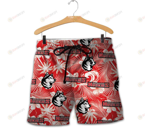 Northeastern Huskies Men Shorts Tropical Seamless