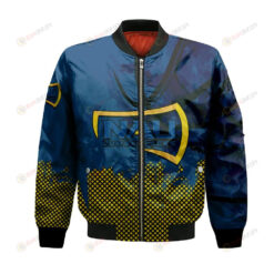 Northern Arizona Lumberjacks Bomber Jacket 3D Printed Basketball Net Grunge Pattern