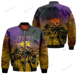 Northern Iowa Panthers Bomber Jacket 3D Printed Coconut Tree Tropical Grunge
