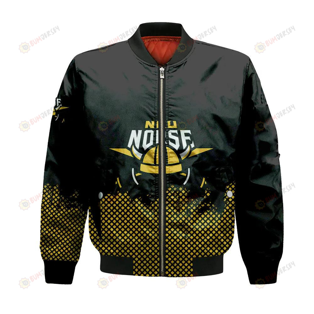 Northern Kentucky Norse Bomber Jacket 3D Printed Basketball Net Grunge Pattern