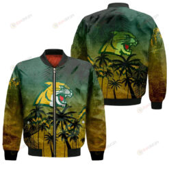 Northern Michigan Wildcats Bomber Jacket 3D Printed Coconut Tree Tropical Grunge