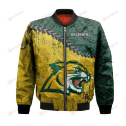 Northern Michigan Wildcats Bomber Jacket 3D Printed Grunge Polynesian Tattoo