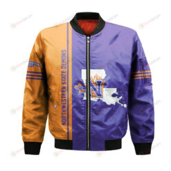 Northwestern State Demons Bomber Jacket 3D Printed Half Style