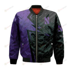 Northwestern Wildcats Bomber Jacket 3D Printed Abstract Pattern Sport