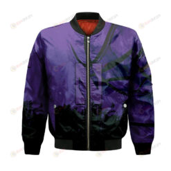 Northwestern Wildcats Bomber Jacket 3D Printed Basketball Net Grunge Pattern