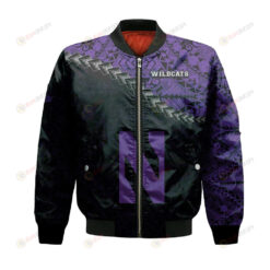 Northwestern Wildcats Bomber Jacket 3D Printed Grunge Polynesian Tattoo