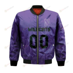 Northwestern Wildcats Bomber Jacket 3D Printed Team Logo Custom Text And Number