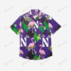 Northwestern Wildcats Floral Button Up Hawaiian Shirt
