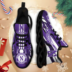 Northwestern Wildcats Logo Geometric Pattern 3D Max Soul Sneaker Shoes