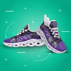 Northwestern Wildcats Logo Hole Pattern 3D Max Soul Sneaker Shoes In Purple