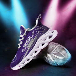Northwestern Wildcats Logo Pattern Custom Name 3D Max Soul Sneaker Shoes