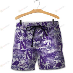 Northwestern Wildcats Men Shorts Tropical Seamless