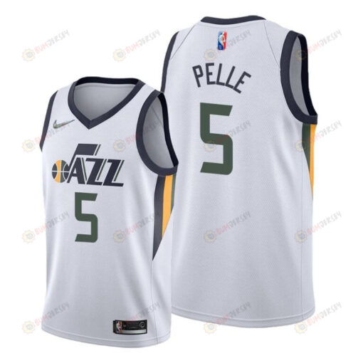 Norvel Pelle 5 Utah Jazz 2022 Association Edition White Jersey 75th Diamond - Men Jersey