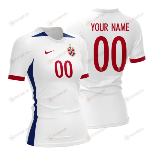 Norway 2023 Women Away Custom Jersey - White - All Over Printed Jersey