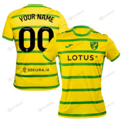 Norwich City FC 2023-24 Home Custom Men Jersey - Yellow