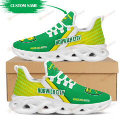 Norwich City Logo Custom Name Pattern 3D Max Soul Sneaker Shoes