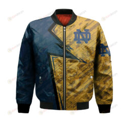 Notre Dame Fighting Irish Bomber Jacket 3D Printed Abstract Pattern Sport