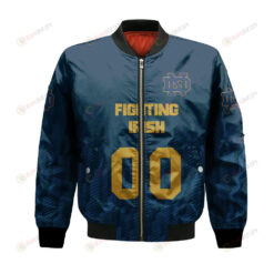 Notre Dame Fighting Irish Bomber Jacket 3D Printed Team Logo Custom Text And Number