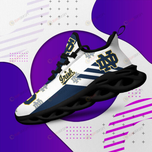 Notre Dame Fighting Irish Logo Blue Stripe Pattern 3D Max Soul Sneaker Shoes