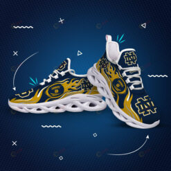 Notre Dame Fighting Irish Logo Fireball Pattern 3D Max Soul Sneaker Shoes