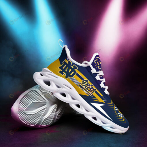 Notre Dame Fighting Irish Logo Stripe Pattern 3D Max Soul Sneaker Shoes