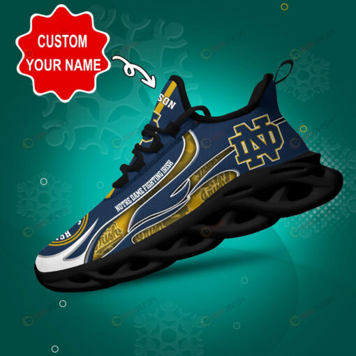 Notre Dame Fighting Irish Logo Unique Pattern Custom Name 3D Max Soul Sneaker Shoes