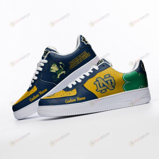 Notre Dame Fighting Irish Mascot Logo Pattern Custom Name Air Force 1 Printed