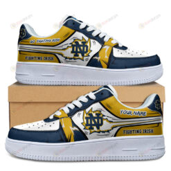 Notre Dame Fighting Logo Pattern Custom Name Air Force 1 Printed