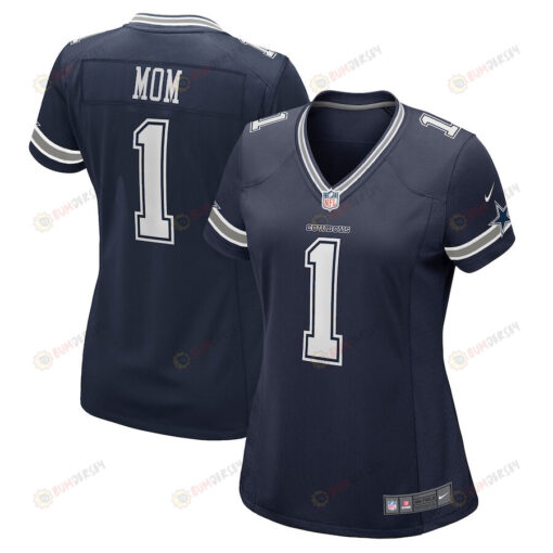 Number 1 Mom Dallas Cowboys Game Women Jersey - Navy