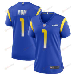 Number 1 Mom Los Angeles Rams Game Women Jersey - Royal