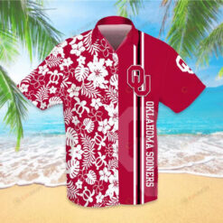 OS Red White Short Sleeve Hawaiian Shirt Summer Vibes