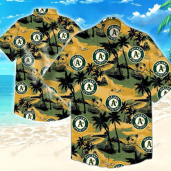 Oakland Athletics Hawaiian Aloha Shirt Beach Short Sleeve
