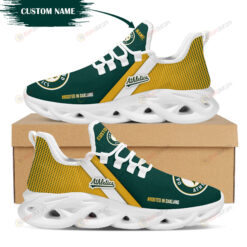 Oakland Athletics Logo Custom Name Pattern 3D Max Soul Sneaker Shoes