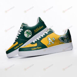 Oakland Athletics Mascot Logo Pattern Custom Name Air Force 1 Printed