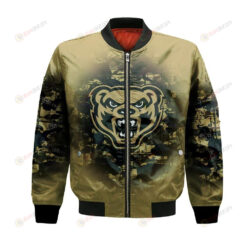 Oakland Golden Grizzlies Bomber Jacket 3D Printed Camouflage Vintage