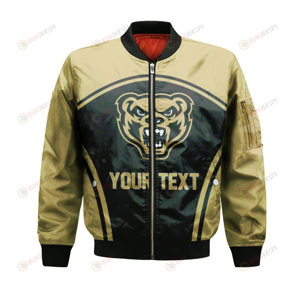 Oakland Golden Grizzlies Bomber Jacket 3D Printed Custom Text And Number Curve Style Sport