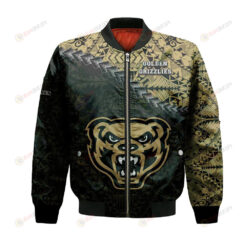 Oakland Golden Grizzlies Bomber Jacket 3D Printed Grunge Polynesian Tattoo