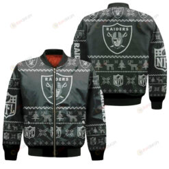Oakland Raiders Christmas Pattern Bomber Jacket