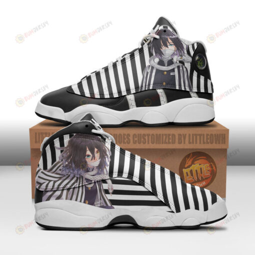 Obanai Iguro Shoes Kny Anime Air Jordan 13 Shoes Sneakers