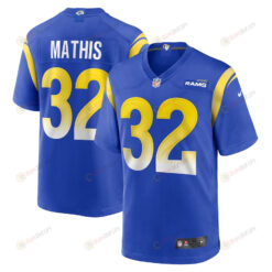 Ochaun Mathis 32 Los Angeles Rams Game Men Jersey - Royal