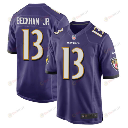 Odell Beckham Jr. 13 Baltimore Ravens Game Men Jersey - Purple