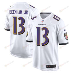 Odell Beckham Jr. 13 Baltimore Ravens Game Men Jersey - White